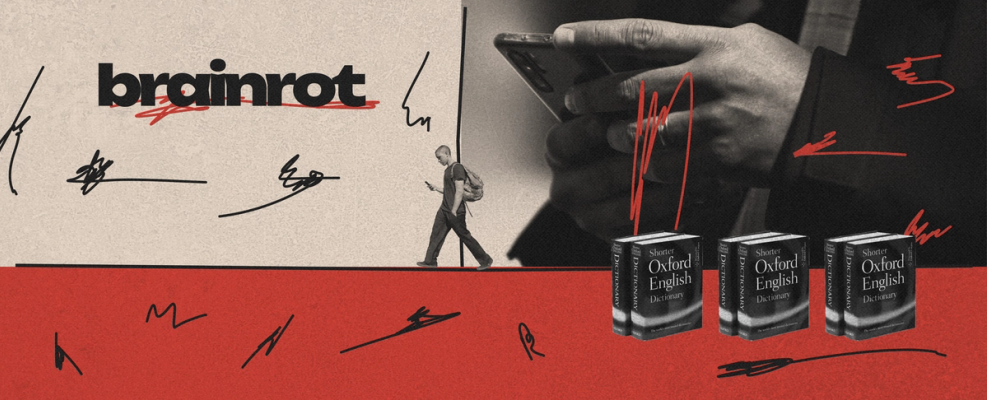 Изображение-Слово года — brainrot. Редакторка DOXA по себе знает, как от контента «гниет» мозг